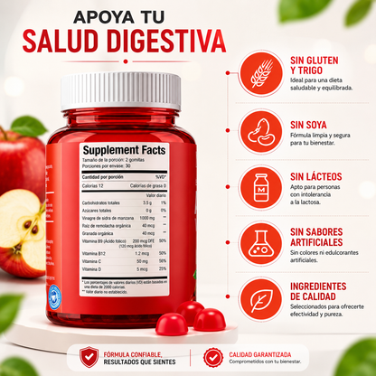 🍎 Gummies de Vinagre de Manzana 60 Unidades – Sabor Delicioso y Fácil de Incorporar a tu Rutina 🔥