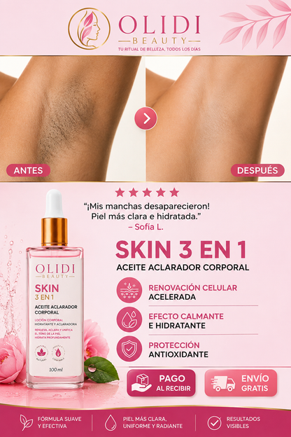 Bella skin 3 en1: El Secreto para Aclarar Axilas, Entrepierna y Zona Íntima🔥