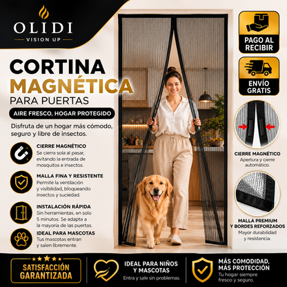 🦟 Cortina Magnética Antimosquitos para Puertas Cierre Automático y Protección contra Insectos | 1 Unidad 🔥