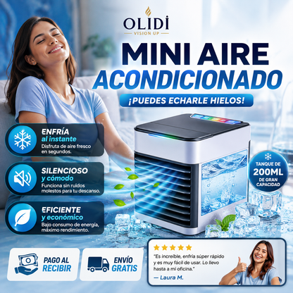 ❄️ Arctic Air® Mini Aire Acondicionado Ultra Evaporativo USB | Enfría, Humidifica y Purifica | 1 Unidad 🔥
