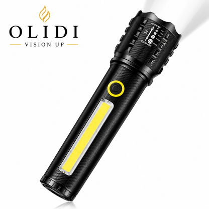 🔦 Linterna LED con Zoom 3 Modos Recargable | Luz Súper Potente 🔥
