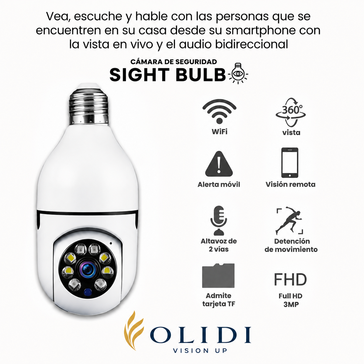 📹 CamPro 360™ – Cámara de Seguridad WiFi 360° Inteligente | 1 Unidad 🚀🔥