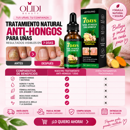 🍃🦶 Aceite Anti-Hongos para Uñas | Reparación Intensiva 30 ml • Resultados Visibles en 7 Días🔥